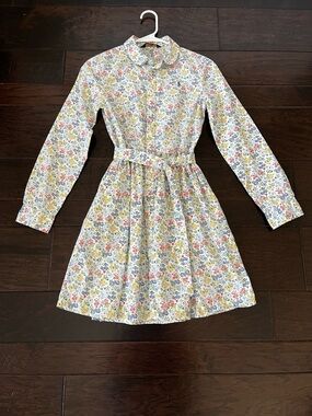 Polo Ralph Lauren Girls Floral Button-Front Dress; Size 16